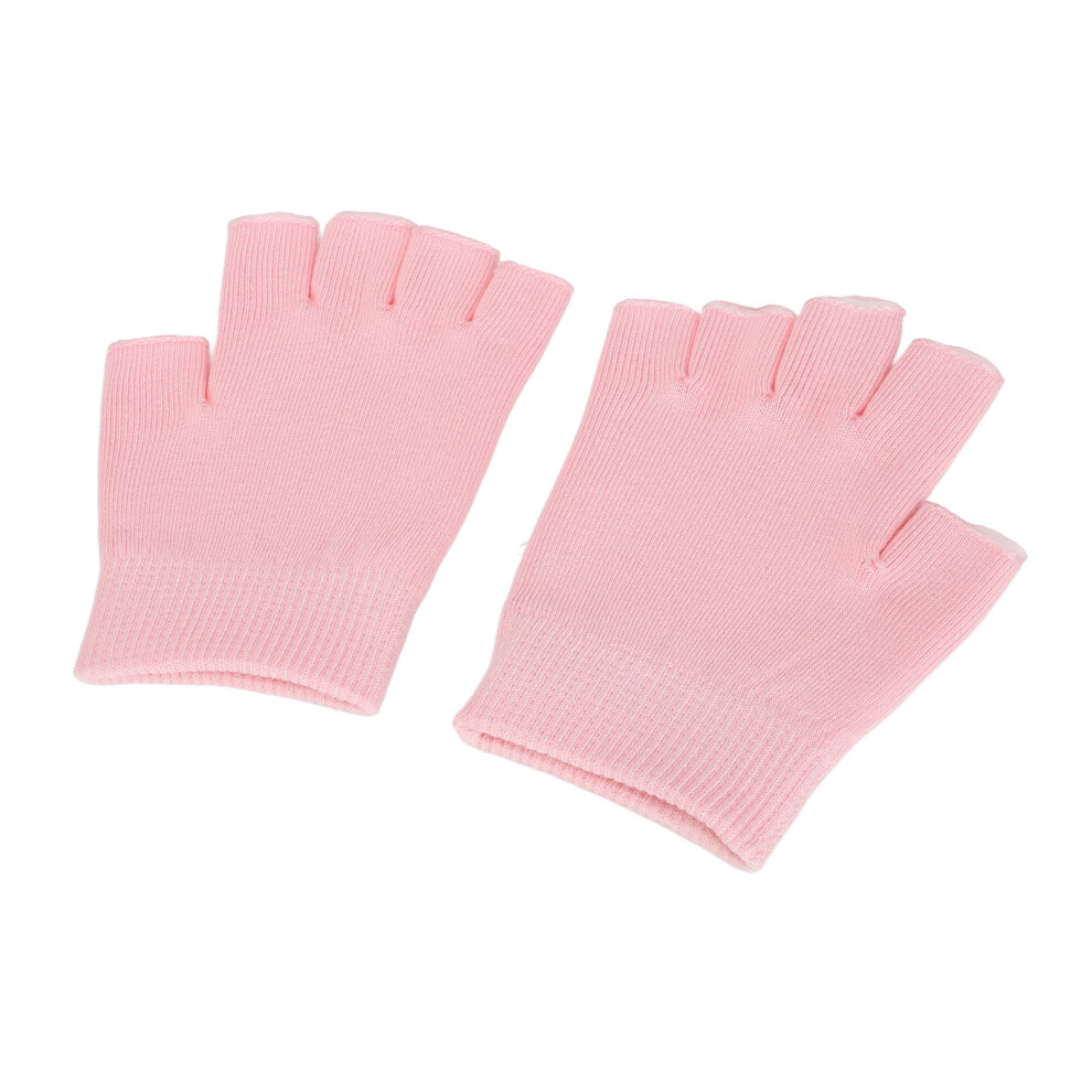 1 Pair Half Finger Gel Hand Gloves Moisturizing Remove Cracked Skin Reusable Gel Fingerless Gloves