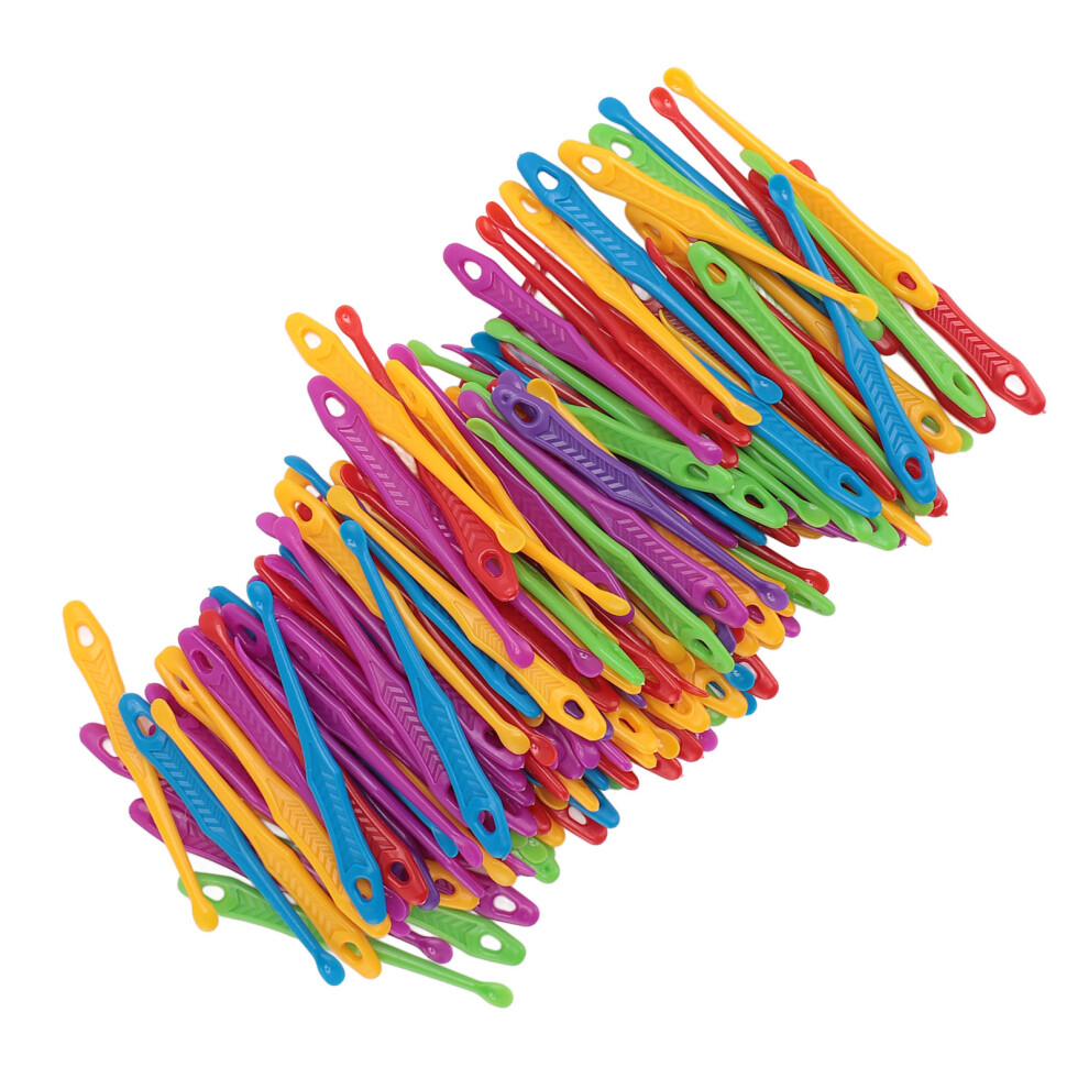 200Pcs Ear Pick Ear Cleaning Spoon Multi Colors Ergonomic Long Handle Rounded Plastic Earwax Curette Ear Wax Remover Tools