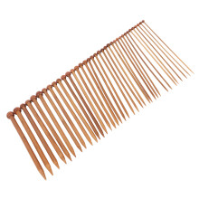 36 Stück Bambus-Nadelspiele gerade 2mm-10mm, 9,8 Zoll