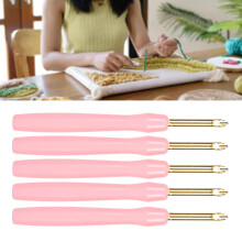 Punch Needle Set 5 Stück Ergonomischer Griff 5,0 mm für Sticken & Nähen Pink