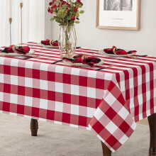 Buffalo Plaid Checkered Tablecloth - Wrinkle Resistant Waterproof Table Cloth