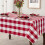 Buffalo Plaid Checkered Tablecloth - Wrinkle Resistant Waterproof Table Cloth 1