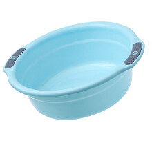 Wash Basin Plastic Thicken Large Capacity Ant Slip Washing Face Clothes Basin for Home Dormitory S (11.4 X 3.7 X 7.9in)