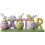 (Green) Easter Table Sign Bunny Decor - 3 Rabbits Eggs Table Signs Easter Decorations Cute Rabbit Egg Happy Easter Ornaments Party Table Decoration 2
