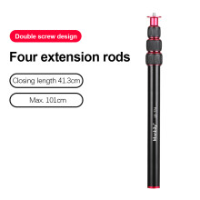 Manbily LR-224 101cm/39.7in Extension Rod Aluminum Alloy 5kg/11lbs Load Capacity 4 Sections with Universal 1/4in Screw for DSLR SLR Camera