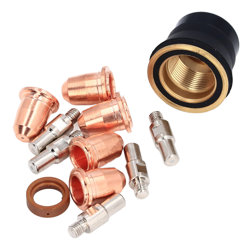 12Pcs Nozzle Electrode Kit Brass Plasma Torch Electrode Nozzle Tip Consumables For S45 5011314373396