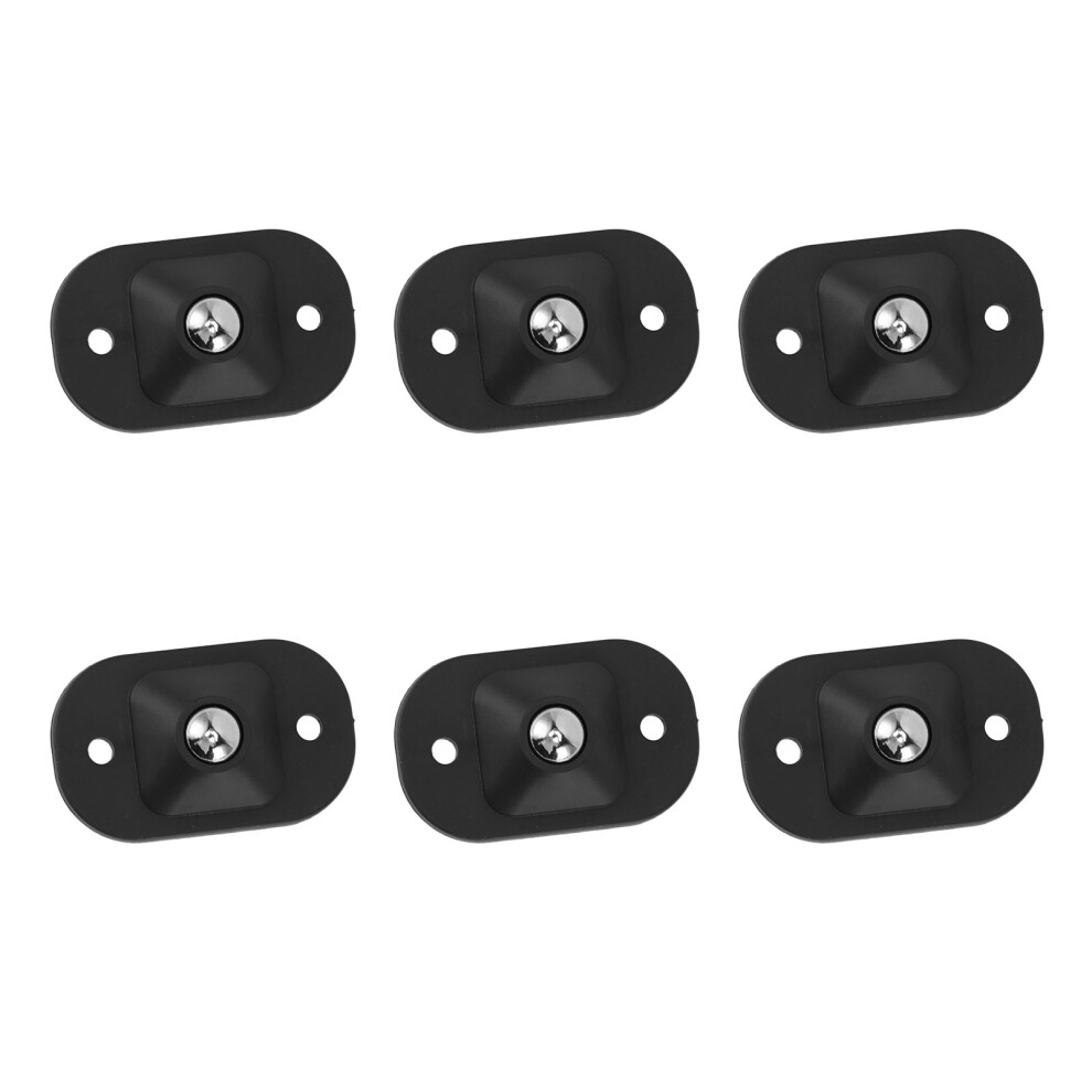 12Pcs Self Adhesive Caster Wheels Mini Swivel Wheels Stainless Steel Paste Universal Wheel 360 Degree Rotation Sticky Pulley Black 7891314376195