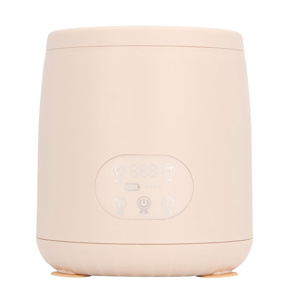 Automatic Baby Milk Bottle Shaker Heating 5 Levels Timing 360 Degree Rotating Usb Rechargeable Baby Milk Bottle Mixer Beige
