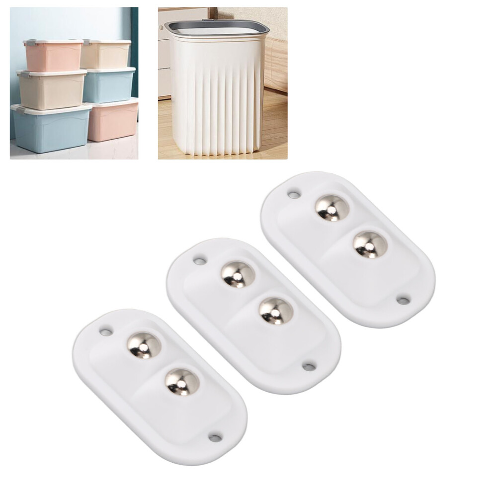 12Pcs Mini Caster Wheels Self Adhesive Double Bead Labor Saving Quietly Moving 360 Degree Rotation Sticky Pulley For Kitchen Appliances Fur 9341314383665