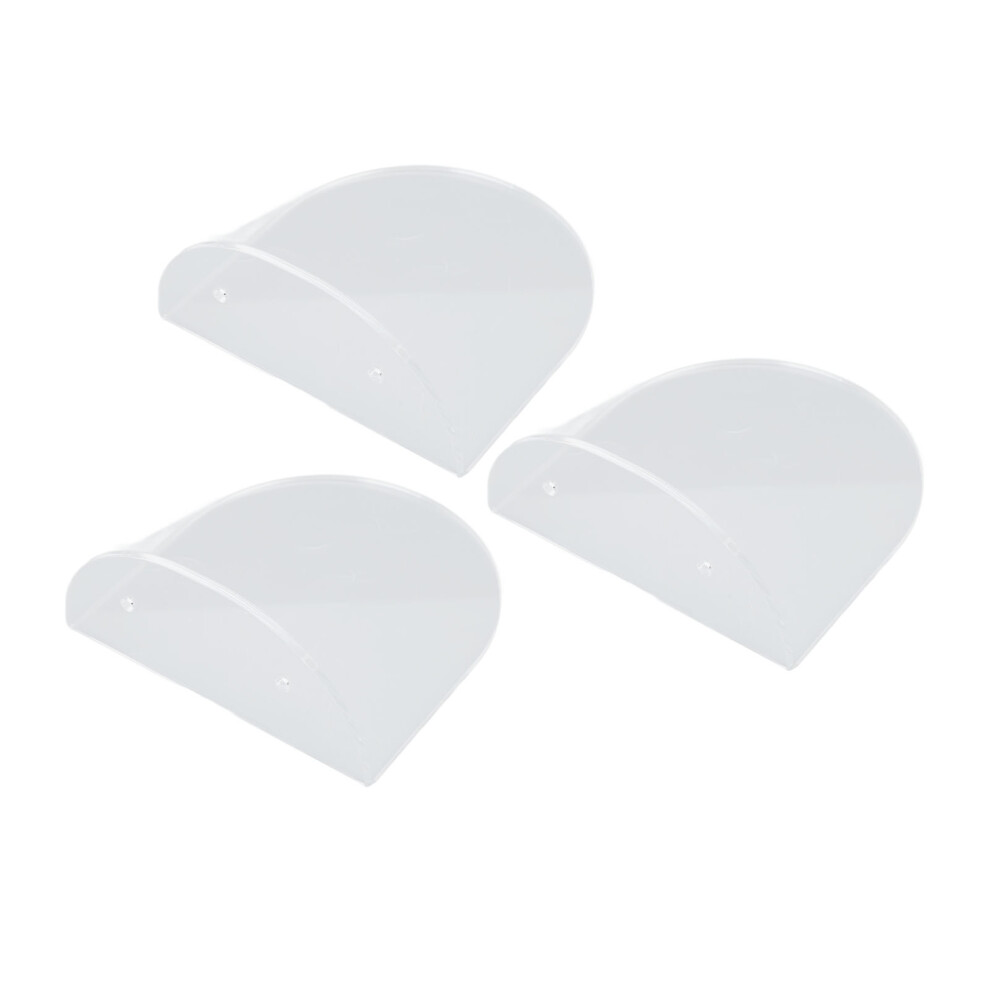 3Pcs Wall Speaker Floating Shelves Acrylic Waterproof Wall Mounted Speaker Display Stand For Baby Camera Small Alarm Clock Transparent 9301314385441
