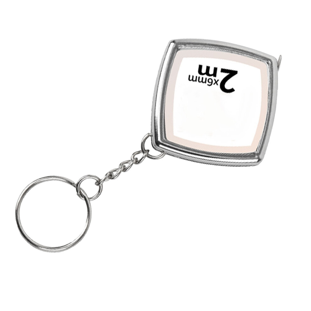 Mini Tape Measure With Keychain Steel Retractable Tape Portable Measuring Tape 2 Meters 8361314388157