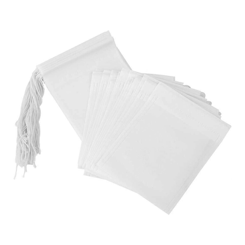 (As show, One size) Tea Bags Empty 100 Pieces Paper Tea Filter Bags Disposable Infuser with Drawstring, 2.75 x 3.54 inch / 7 x 9 cm