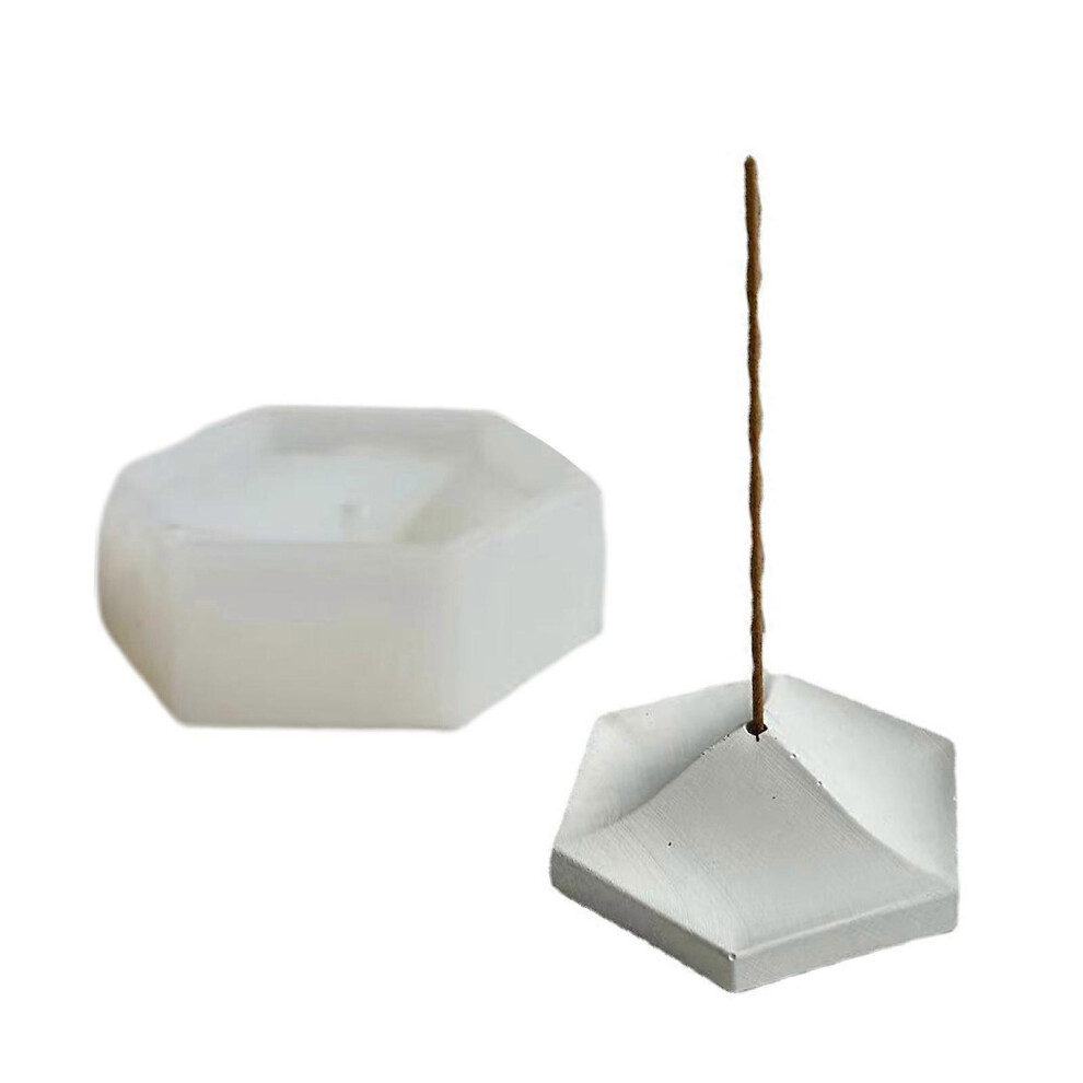 (As Show, One Size) Hexagonal Incense Sticks Base Silicone Molds Diy Cement Plaster Concrete Aromath Yoga Sticks Holder Ashes Catcher Mold 3081097261281