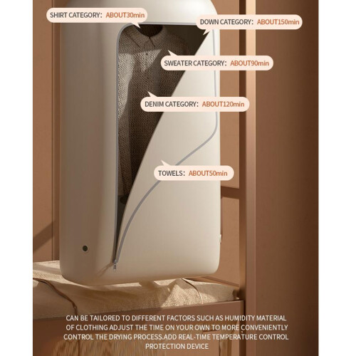Clothes Dryer Portable Foldable Quiet Operation Timer Function Energy Saving Fast Drying Machine for Camping Apartment Dormitories 2