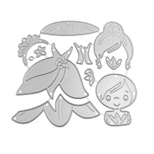 (As show, One size) Girl Costume Metal Cutting Dies DIY Stamps Crafts Template Mold Stencils for Embossing Scrapbooking Decoration