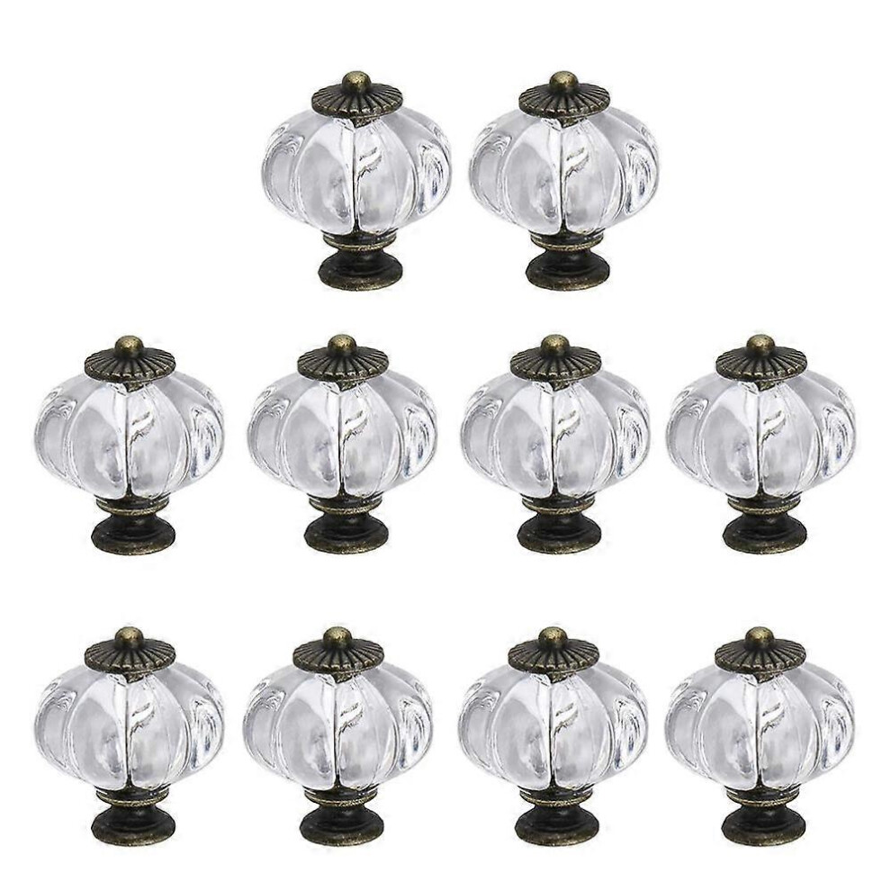 (As show, One size) Acrylic Pumpkin Knobs, Clear Cabinet knobs Set of 20 Vintage Decorative Handles Pulls for Doors, Closet, Drawers, Dresser, Cupboar