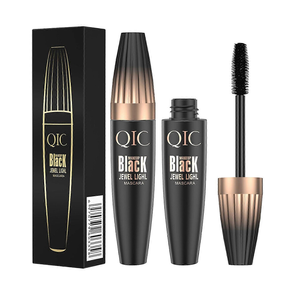 (As Show, One Size) 4D Silk Fiber Lash Mascara Waterproof, Longer,Thicker,Voluminous Eyelashes,Long-Lasting,Dramatic Extension,Smudge-Proof 3081097228222