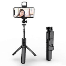 (As show, One size) Neue Selfie Stick Stativ Bluetooth Fernbedienung Einziehbare Selbstauslser Stand und Tragbar