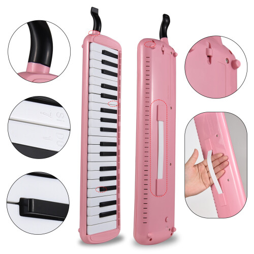 37 Keys Melodica Instrument Melodica Air Piano Keyboard with 2 Soft ...