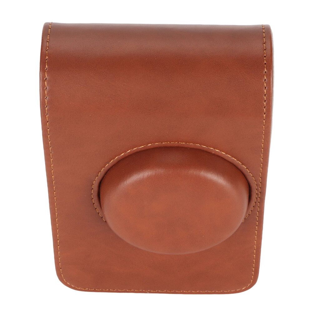 Camera Case Vintage Waterproof Soft Pu Leather Protective Case With Detachable Strap For Instax Mini Evo For Polaroid Mini Evo Brown 7681314391447