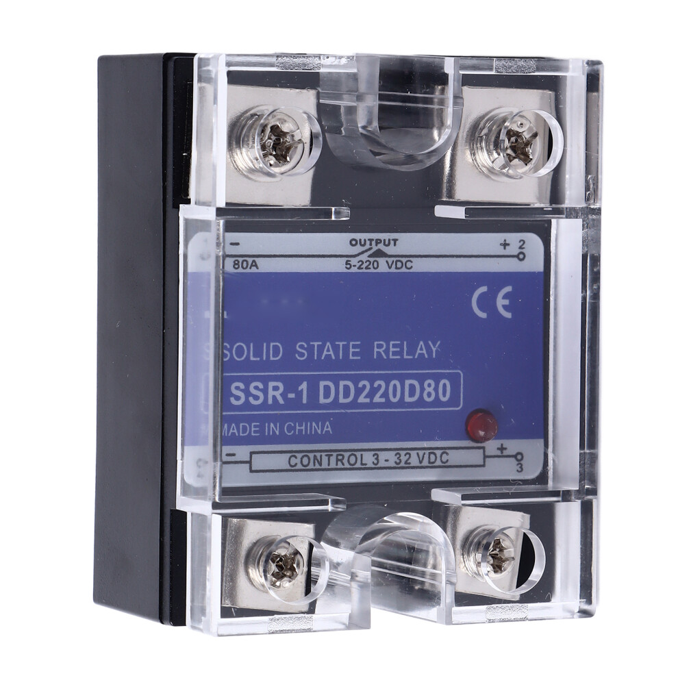 Dc To Dc Single Phase Solid State Relay 3Â32Vdc Input 5Â220Vdc Load Ssr Relay For Control System 80A 4601314391639