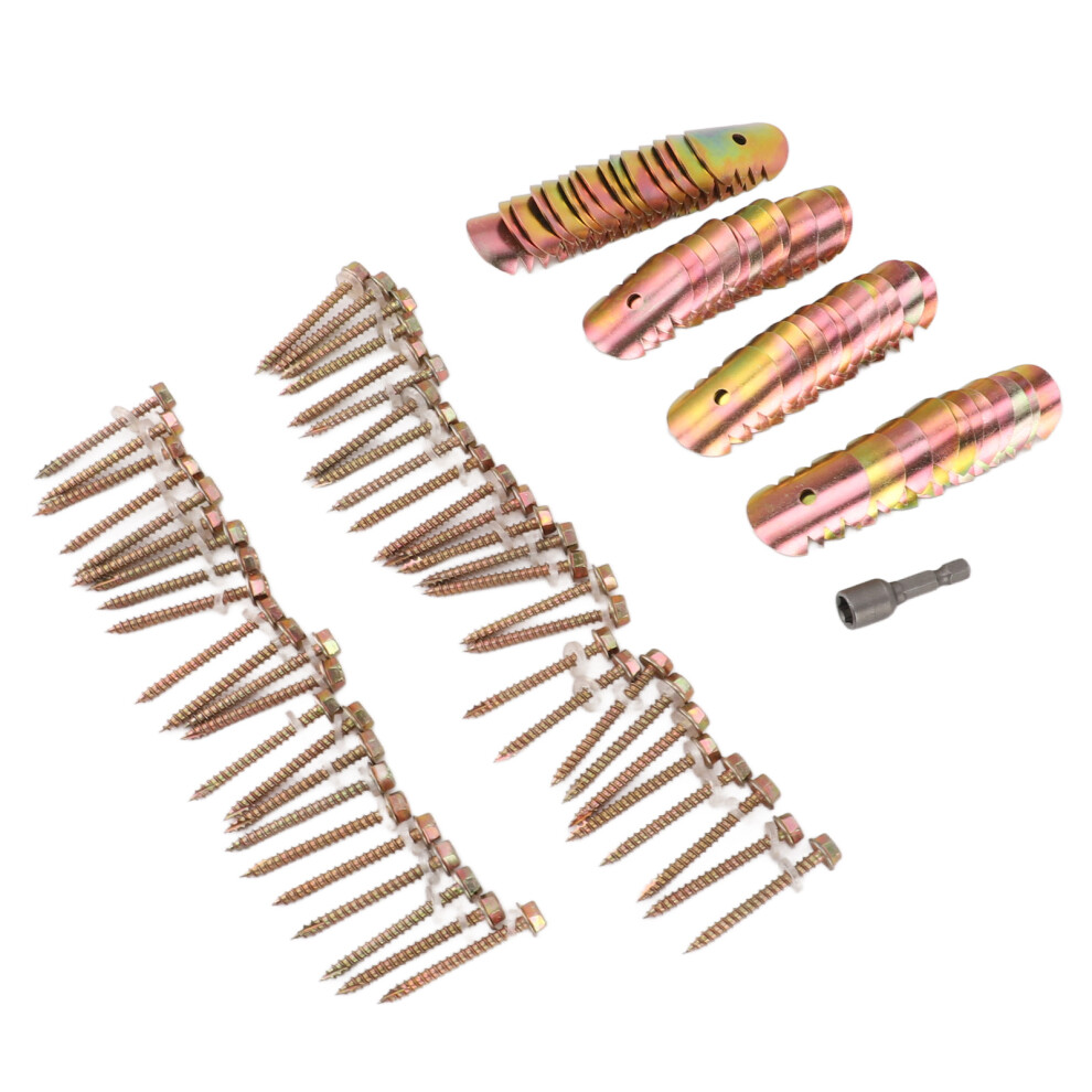 50 Sets Fence Wire Fasteners Carbon Steel Zinc Plated Rust Proof Wire Fencing Staples With Hex Socket Wrench For Repairing Fence 7651314391426
