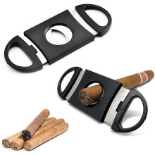 (As show, One size) Cigar Cutter, Butterfly Cutter, ABS, Black