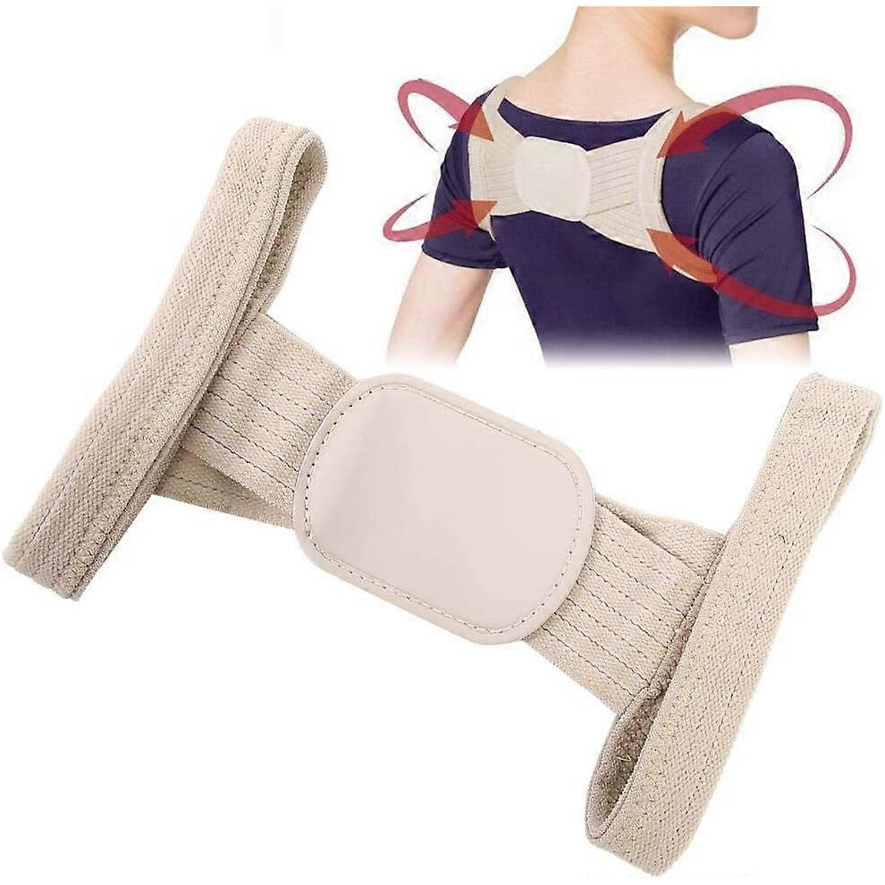 (As show, One size) Shoulder and Back Posture Belt, Posture Corrector for Men Women Kids Breathable Adjustable Straightens Shoulder Comfortable Reduces Shoulder and Upper