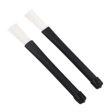 (As show, One size) Retractable Drum Stick Brushes Nylon Bristle Brushes with Comfortable Handles Percussions Drumsticks Musical Accessories