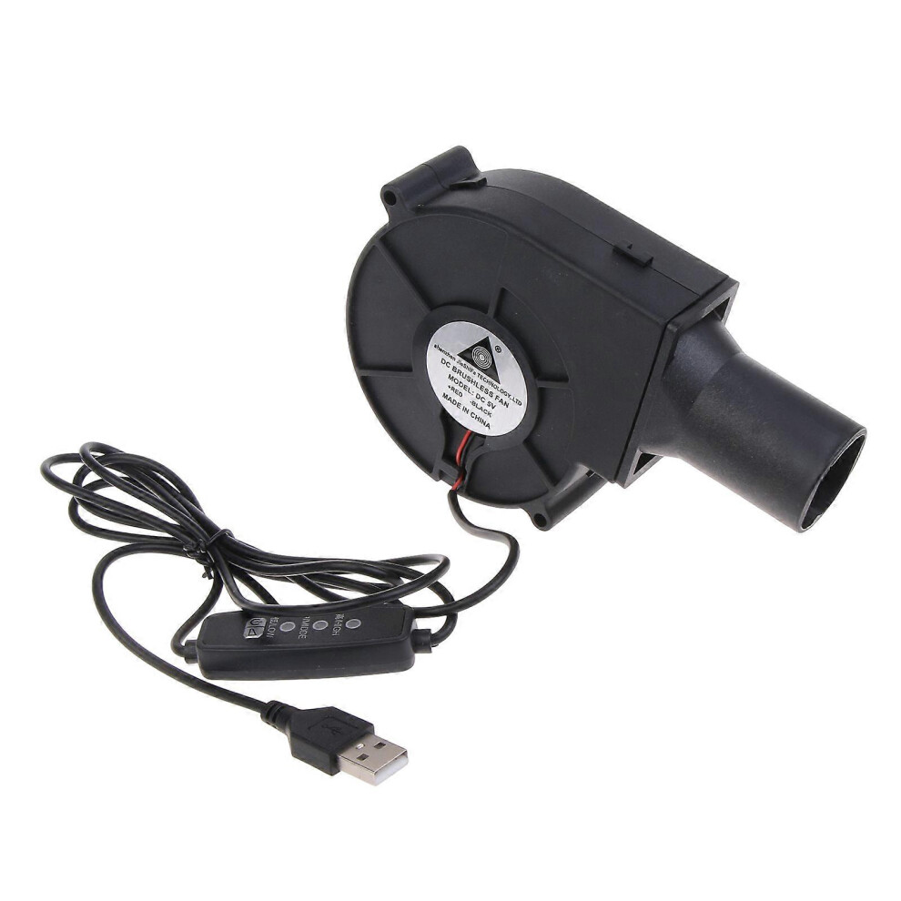(As Show, One Size) Bbq Fan Air Blower, 5V 3600Rpm 2 Wires Connection For Barbecue Picnic Camping Fire Charcoal Starter Cooking Blower 9733 3081097227010