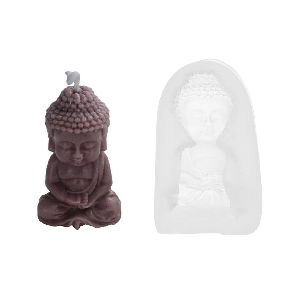 (2, One Size) Buddha Scented Candle Silicone Mold Handcrafted Candle Mould Resin Decorations Molds Candy Fondant Silicone Moulds Craft 3081097227263