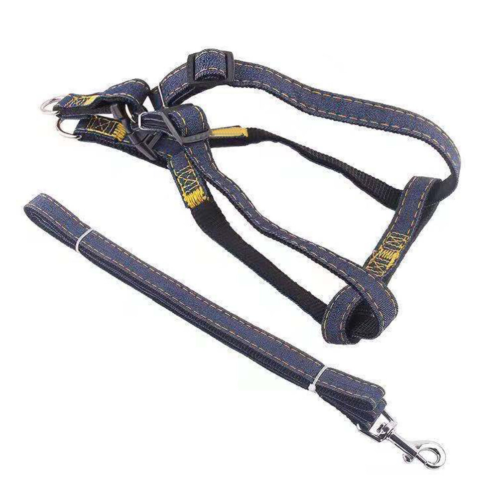 Dog Vest Harness Leash Adjustable Skin Friendly Dog Harness and Leash Set for Pet Dog Cat Outdoor Walking and Training Black M
