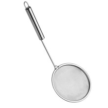 Edelstahl-Küchenlöffel mit feinem Maschenfilter, langem Griff, Fett- und Suppe-Entsafter für Hot Pot