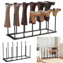 Heavy Duty Boot Rack for Patio - Free Standing 6 Pair Shoe Organiser, Rust-Proof Steel for Outdoor/Garage/Hallway