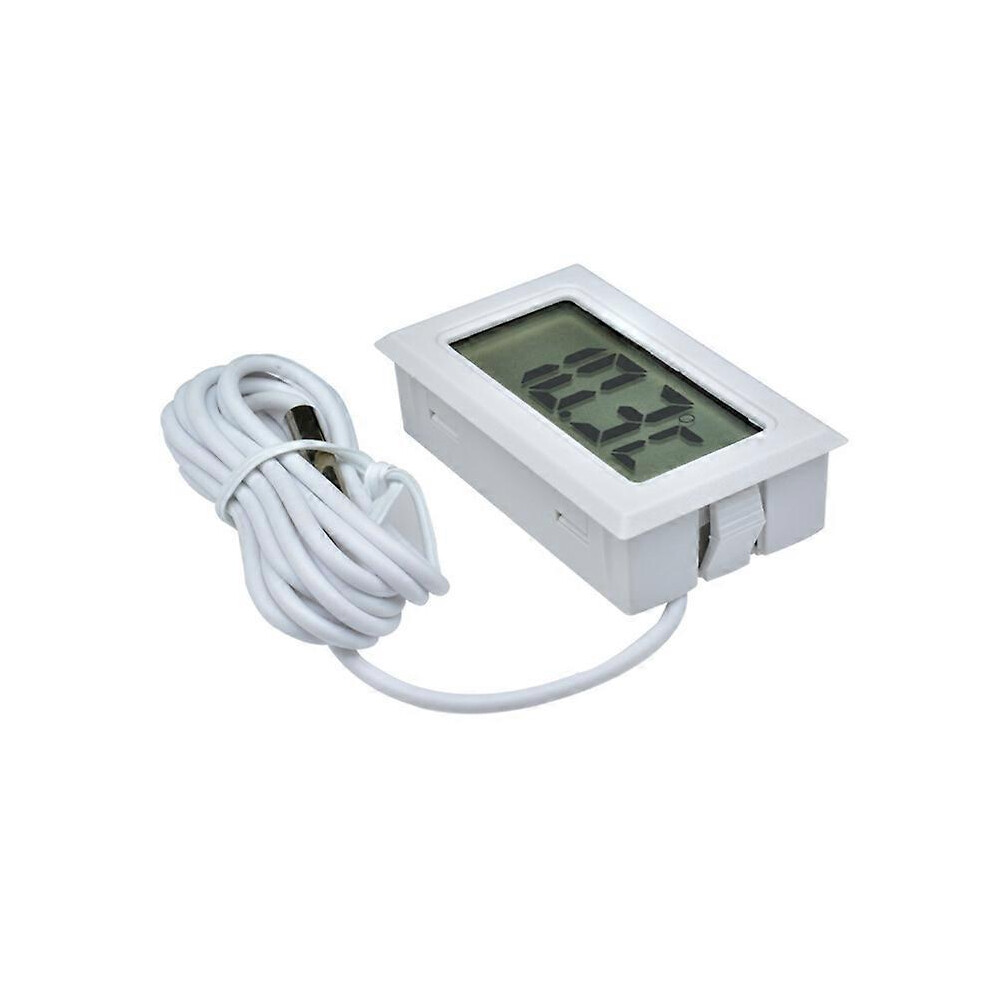 (As Show, One Size) Embedded Electronic Digital Thermometer Fy-10 Digital Electronic Refrigerator Thermometer White