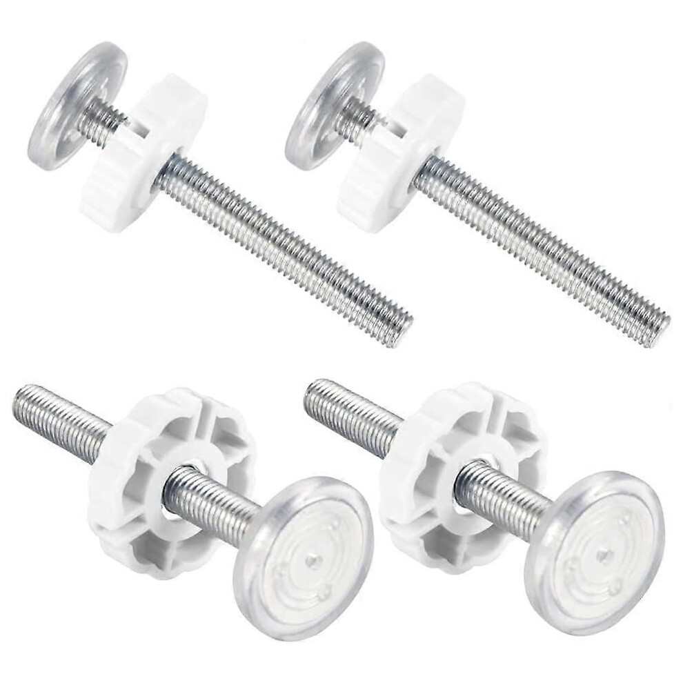 (As show, One size) 4 Pack Pressure Mounted BoltsKit for Baby Gate Pet Dog Wall Protector Threaded Spindle Rods Long Screws M10(75mm) Stair Walk Thru Gates Spares Safety
