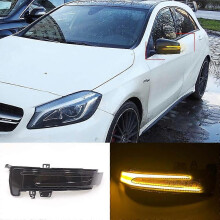 Passend für Mercedes-Benz W204/CLS/CLA/C/E/S/G-Klasse Rückspiegel-Blinker mit Wasserlauf.