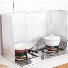 Kitchen Oil Baffle Aluminum Foil Protective Stove Cooking Anti Splatter Board Barrier for Travel Picnic