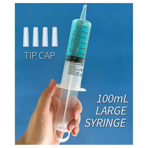 4 Pcs 100Ml Large Syringe with Cap, Individually Sterile Sealed 1