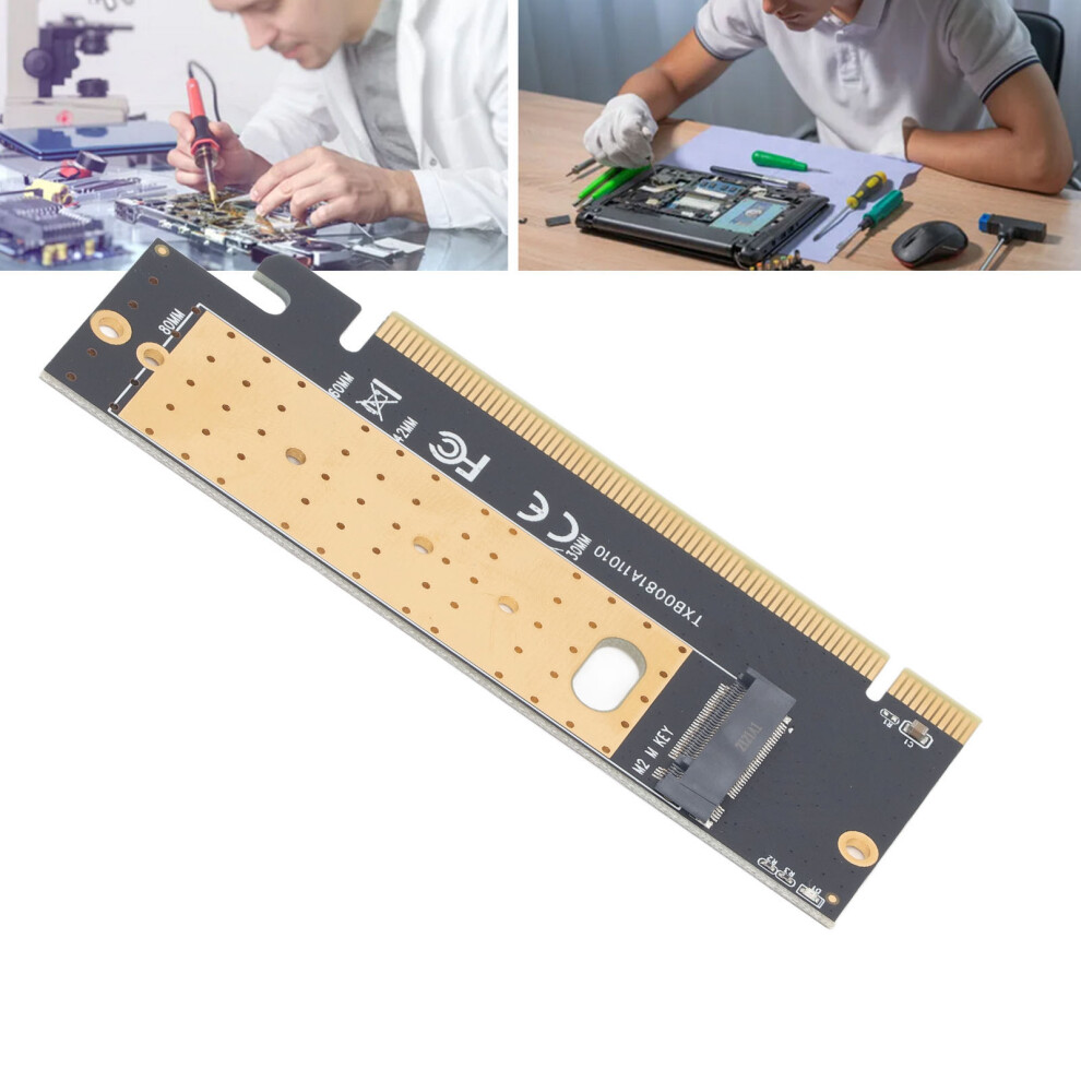 Nvme M.2 Ssd Adapter Card Plug And Play M.2 Nvme Ssd M Key To Pcie 3.0 X16 Card For 2230 2242 2260 2280 M.2 Ssd 6951314401059