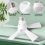 Modern Dimmable E27 LED Ceiling Fan Light Bedroom Chandelier Lamp Remote Control 4