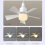 Modern Dimmable E27 LED Ceiling Fan Light Bedroom Chandelier Lamp Remote Control 5