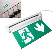 LED-Ausgangsschild batteriebetriebenes Notlicht aus Acryl ABS grün AC85-265V 3W