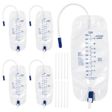 Urinary Drainage Bag 1000ml Catheter Leg Bag,5 Pack Catheter Leg Bags