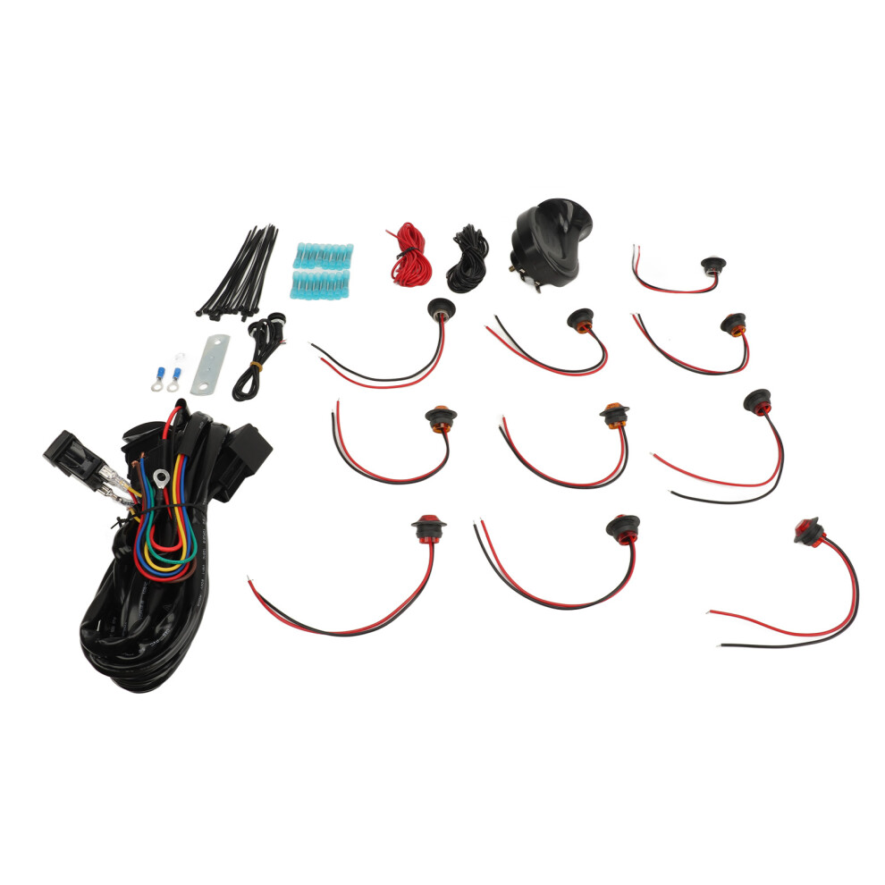 DC12V Turn Signal Horn Kit Universal Fit Street Legal Rocker Switch Kit for UTV ROV ATV Golf Cart SXS