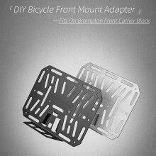 Folding Bike DIY Front Rack Bicycle Bag Base Adapter Integrated Aluminum Alloy Front Bracket for Bike Bag Easy Installation Bicycle Front L