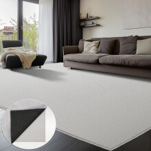 VOUNOT Living Room Rug Ultra Soft Shaggy Area Rug Modern Carpet 240x340cm Cream