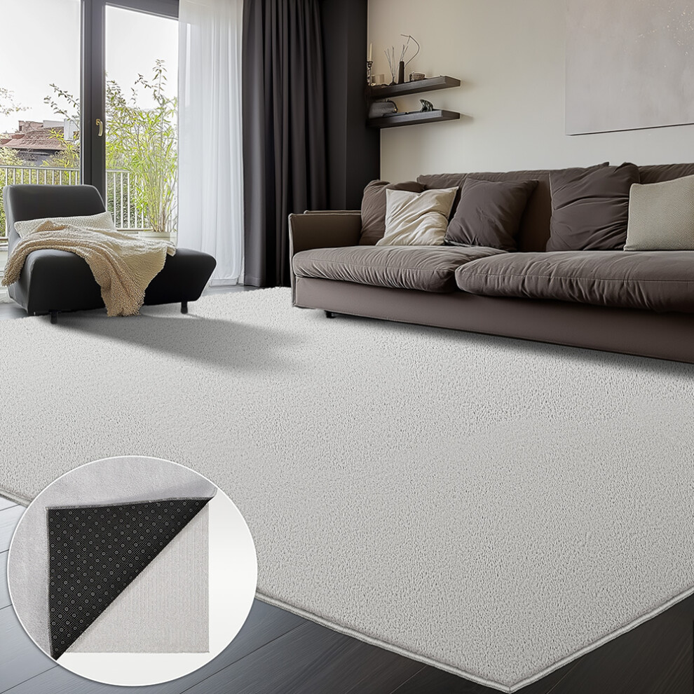 ‎Vounot Vounot Living Room Rug Ultra Soft Shaggy Area Rug Modern Carpet 240X340cm Cream
