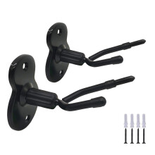 Wandmontierter Geigen- und Bratschhalter mit Bogenhaken, 2er Pack, Eisenbasis
