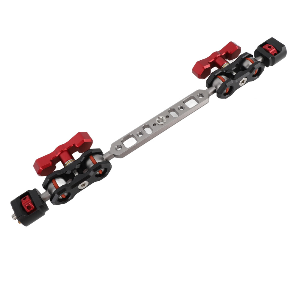 Articulating Arm With Dual Ballhead 12In Extension Bar 1/4In Screw 1/4In 3/8In Thread Hole 4.4Lb Load Camera Mount For Monitor Camera 5081314426378